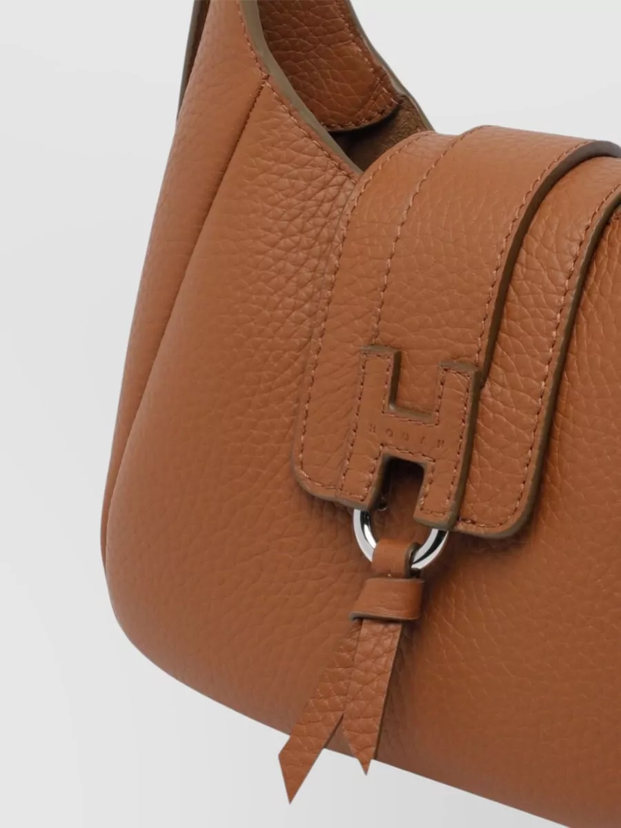 Hogan Leather Hobo Shoulder Bag Top Handle