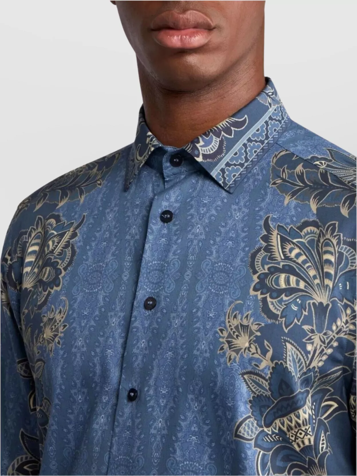 Etro Placed Floral Cotton Shirt