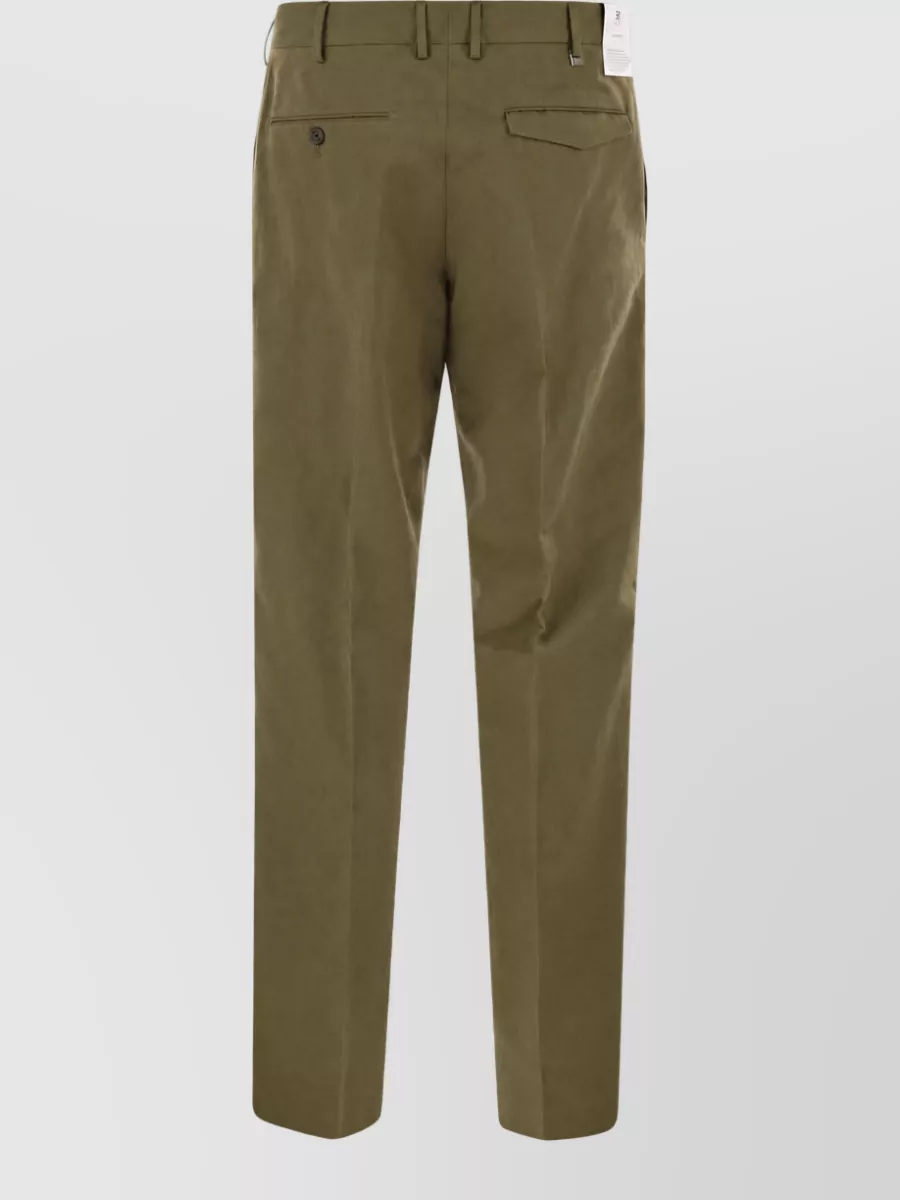 Pt Torino Cotton Linen Straight-Leg Chinos