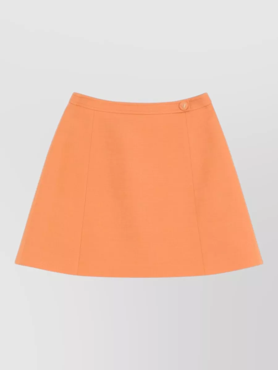 Valentino Garavani silk wool knee-length a-line skirt