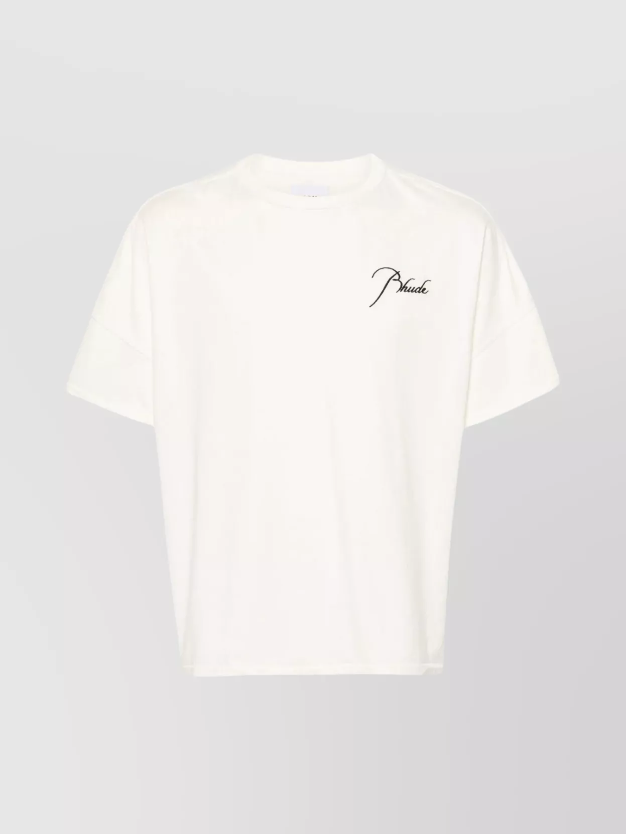 Shop Rhude Reversed Crew Neck Cotton T-shirt