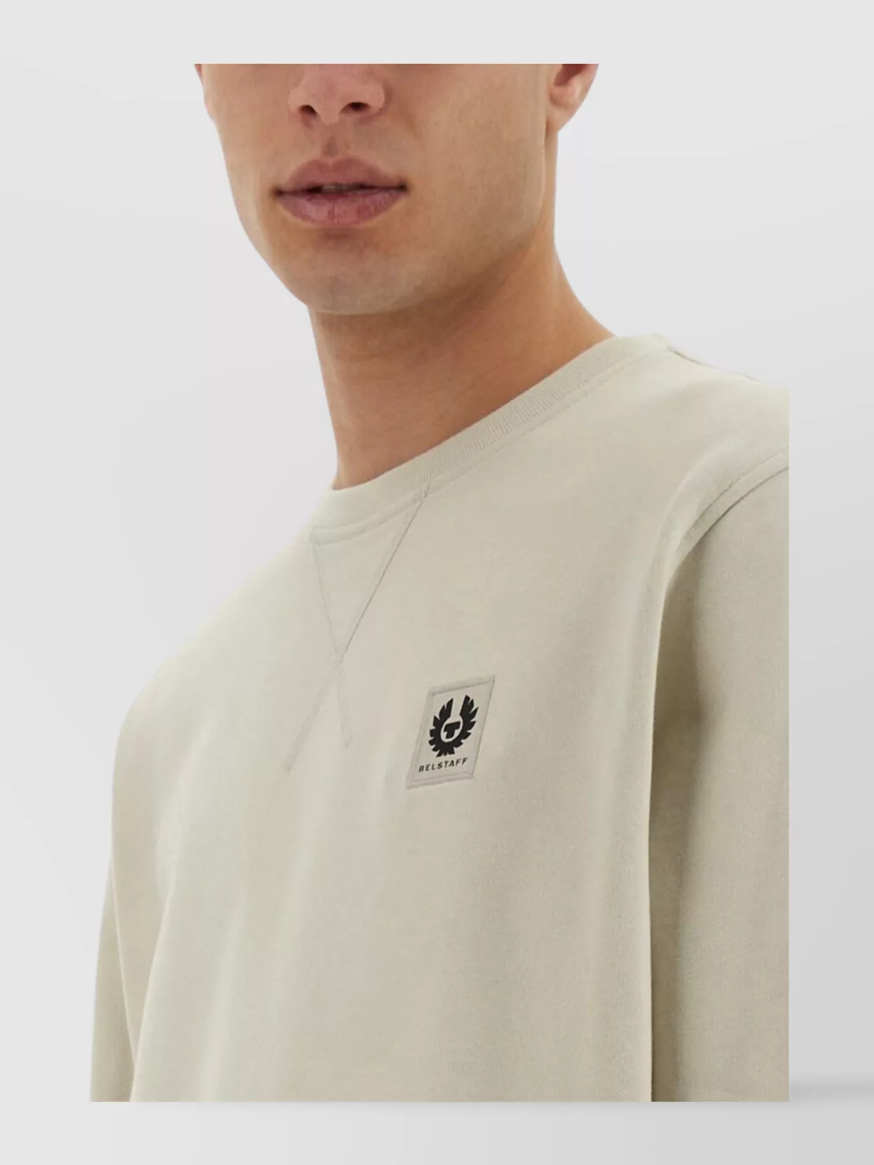Belstaff Logo Patch Crew Neck Sweater