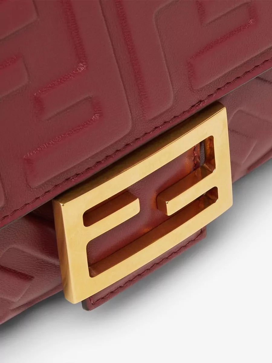 Fendi Mykonos Baguette Shoulder Bag Gold Hardware