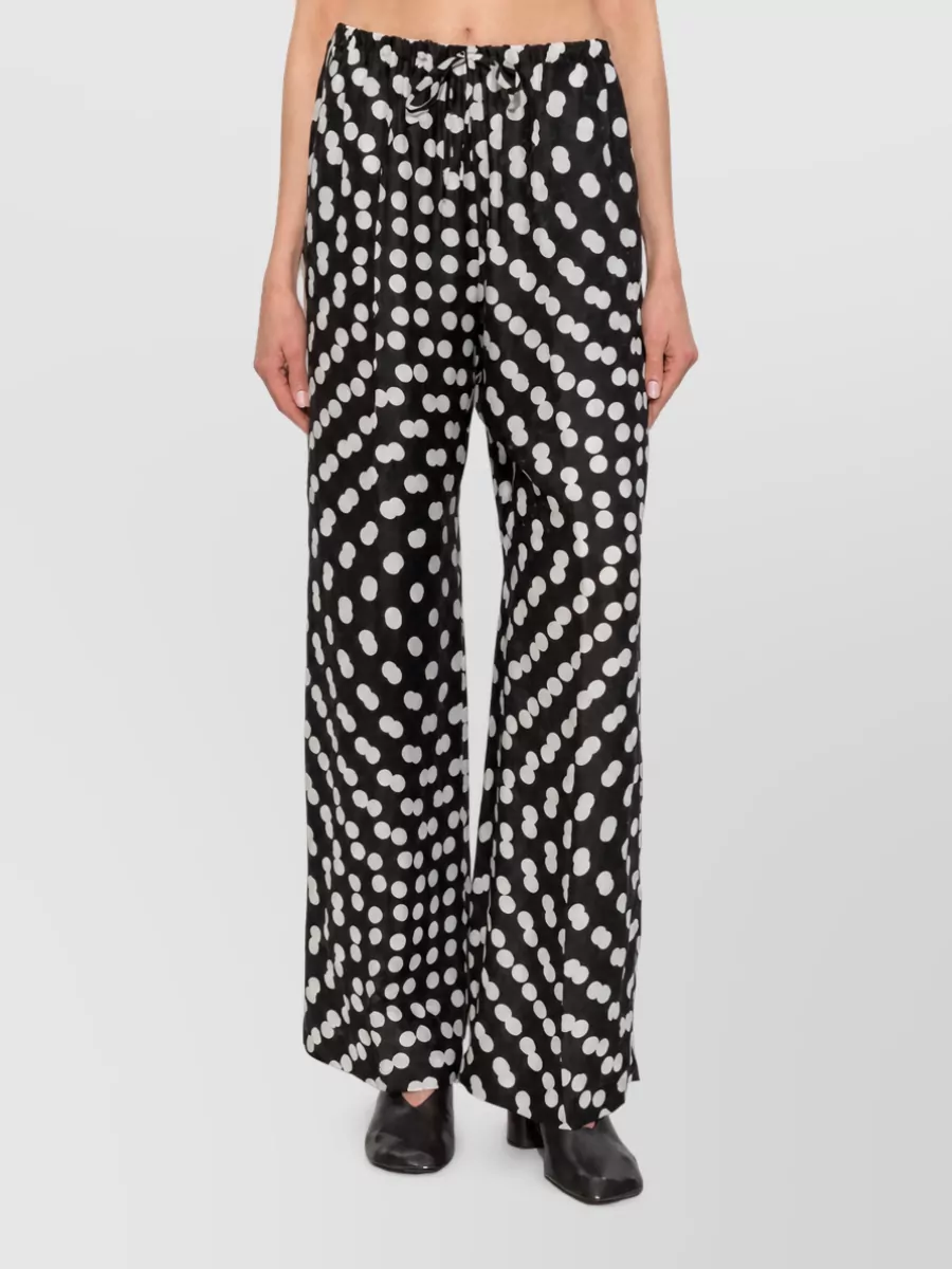 Dries Van Noten Silk Cotton Wide-Leg Trousers