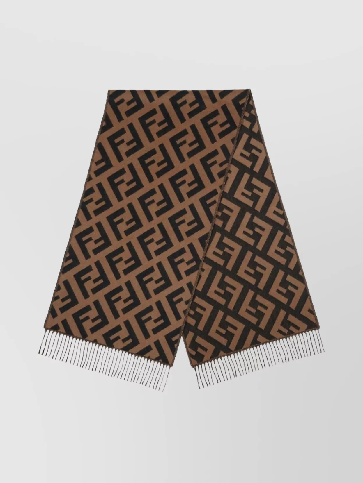 Fendi Cashmere Scarf Featuring Jacquard Design