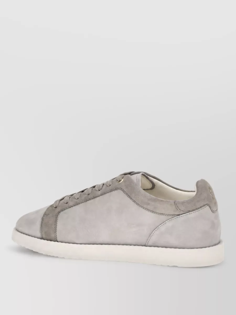 Brunello Cucinelli Suede Leather Lace-Up Sneakers