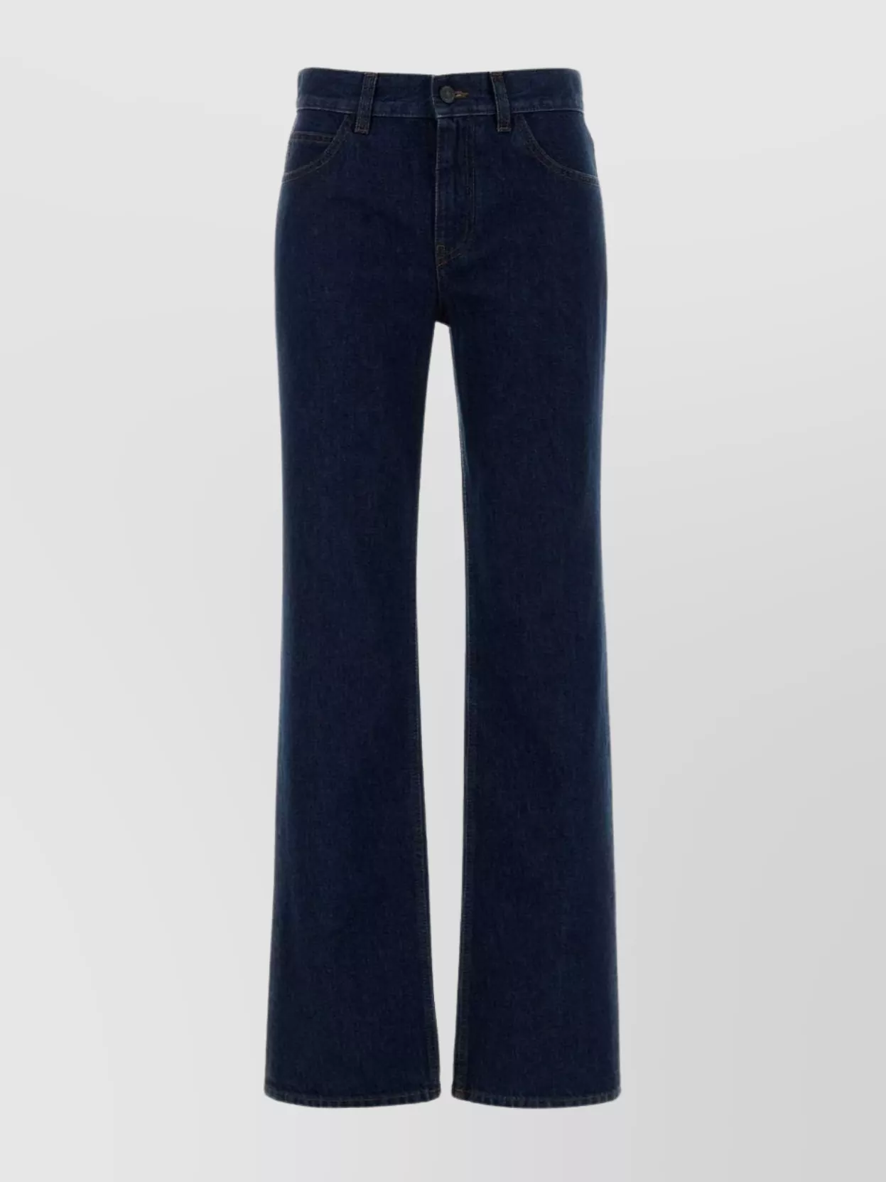The Row Carlyl Denim Trousers With Pockets And Loops In Black