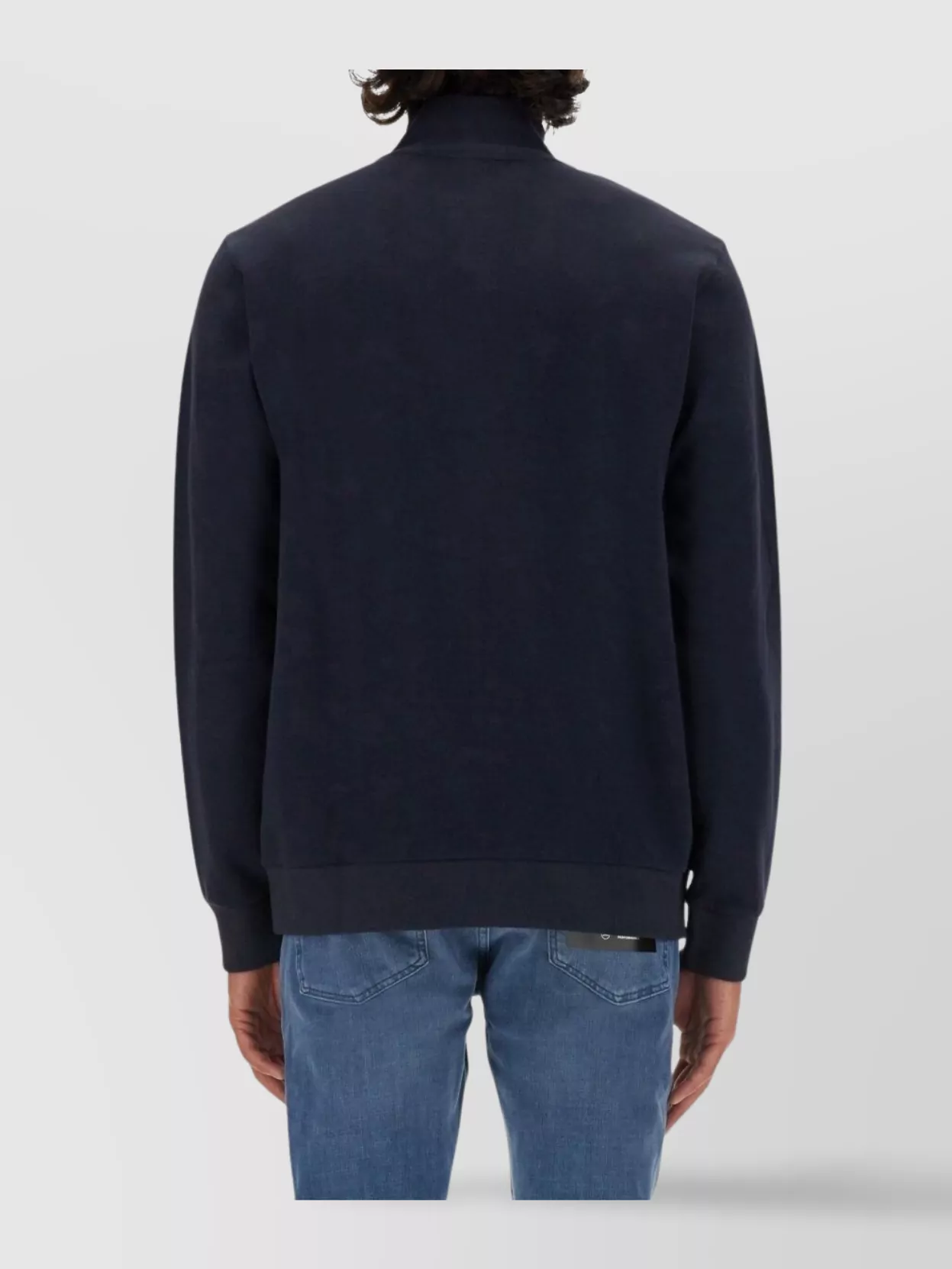 Boss Logo Sweatshirt With Ribbed Cuffs And Hem