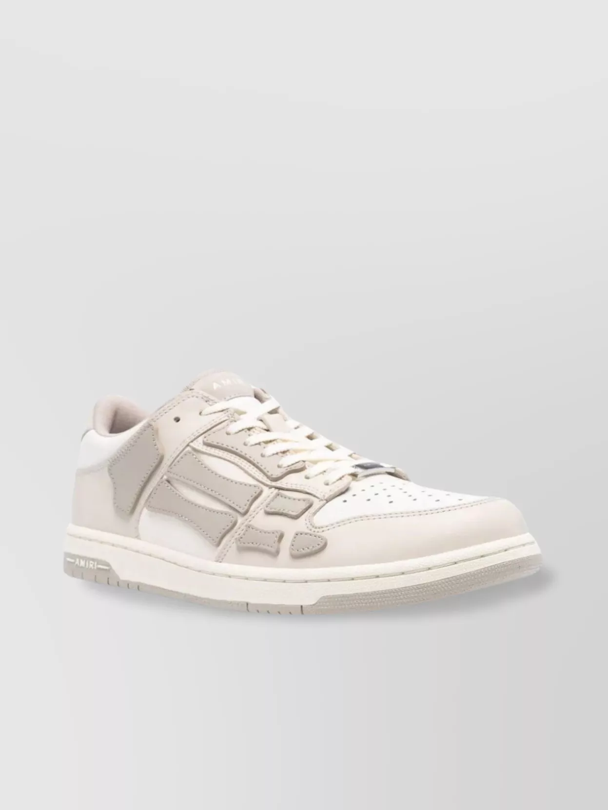 Shop Amiri Low Top Leather Basketball Sneakers
