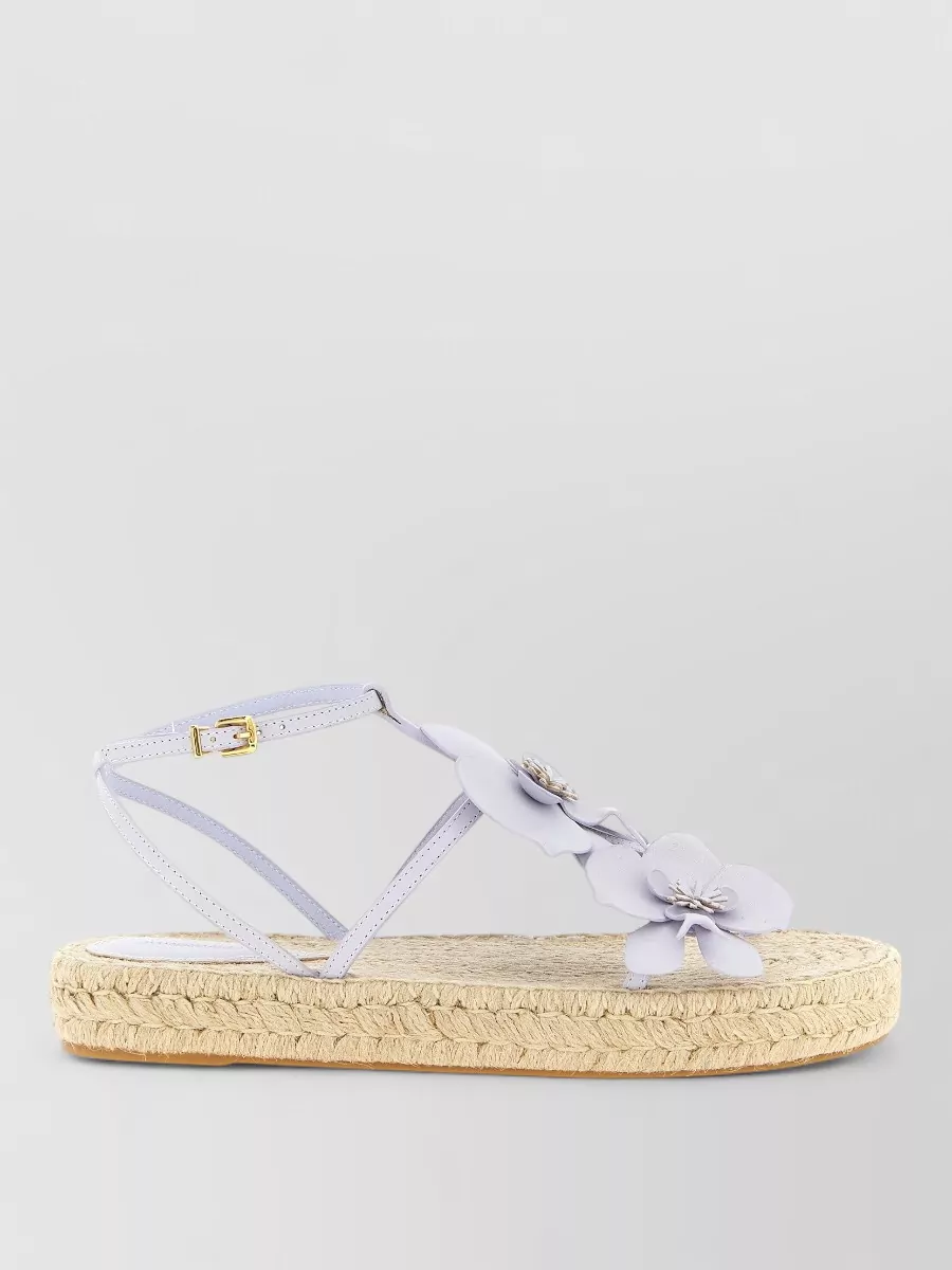 Zimmermann Orchid Sandals Open Toe Ankle Strap Espadrille