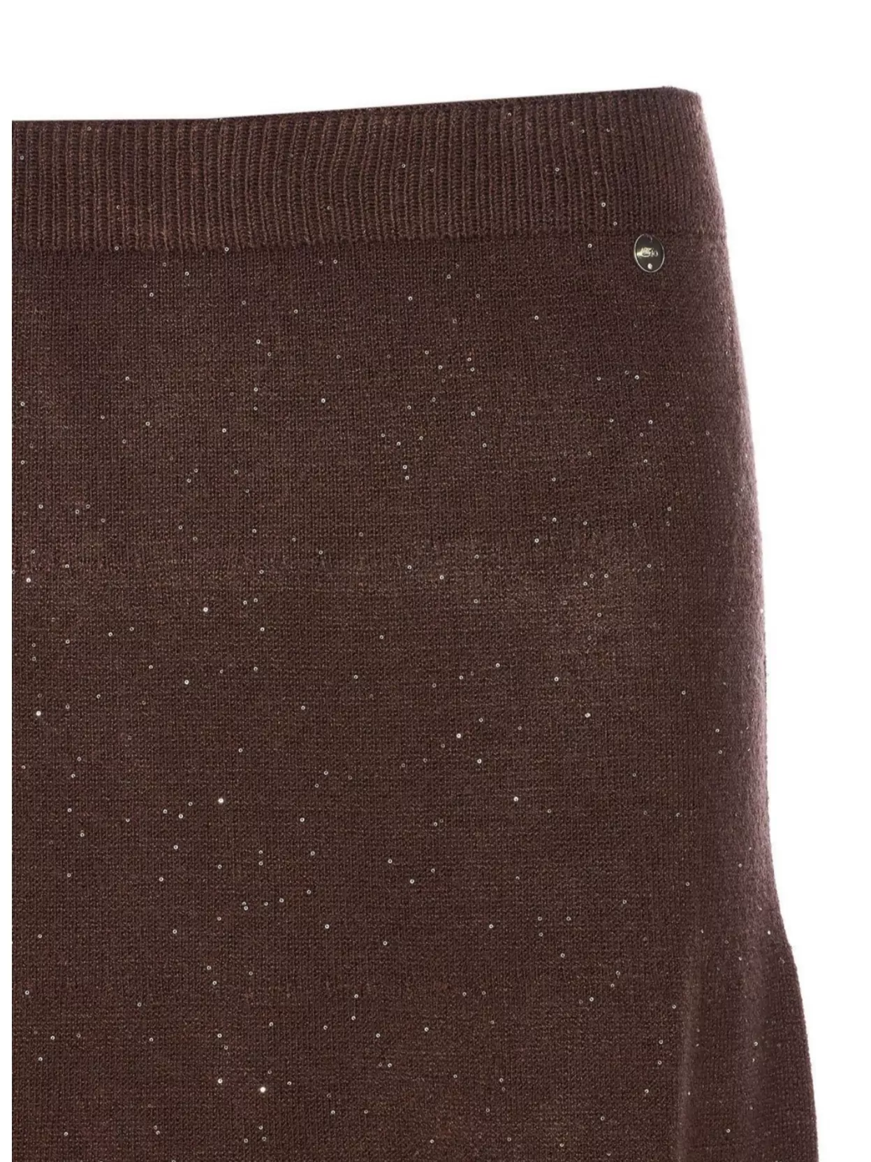 Liu •jo Sequined A-line Midi Skirt With Glitter Detailing In Brown