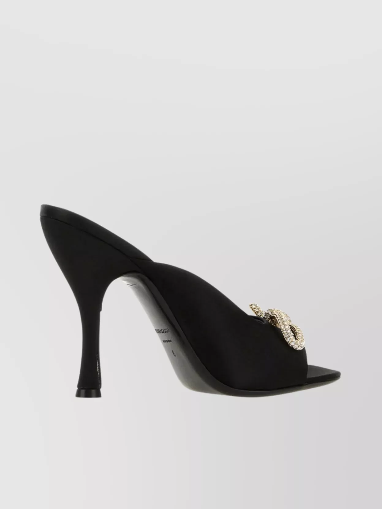 Ferragamo Satin Mules With Bow And Jewel Detail