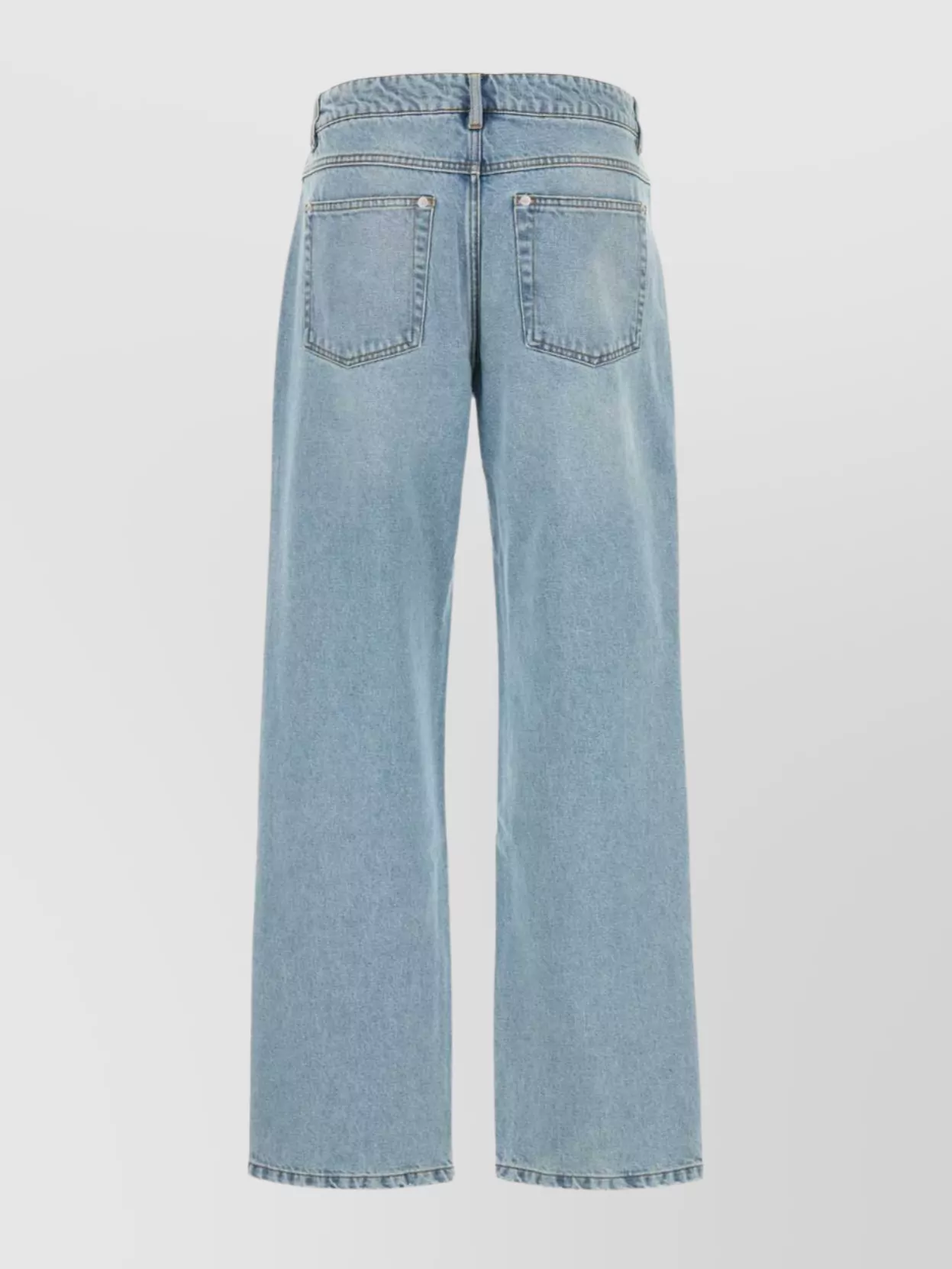 Gimaguas Wide-leg Jeans With Belt Loops And Pockets In Blue