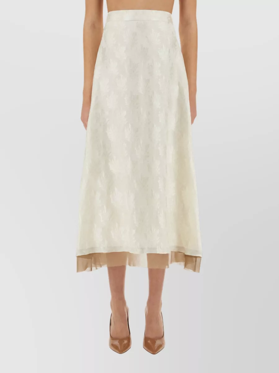 Fendi silk a-line skirt