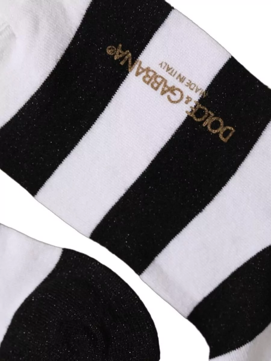 Dolce&Gabbana Striped Mid Calf Socks