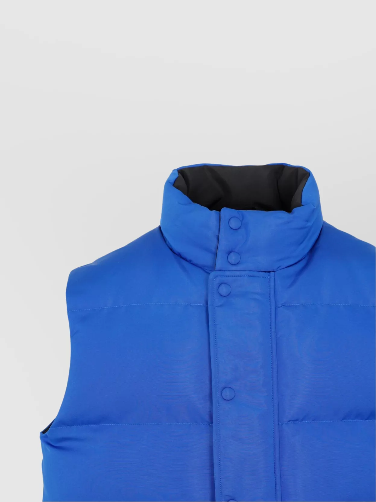 Alexander Mcqueen Padded Vest Sleeveless Stand-up Collar In Blue