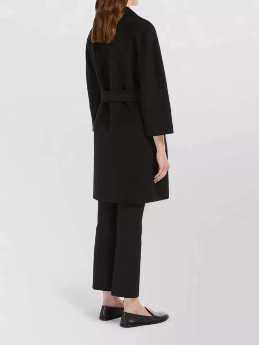 S Max Mara Virgin Wool Belted Short Coat