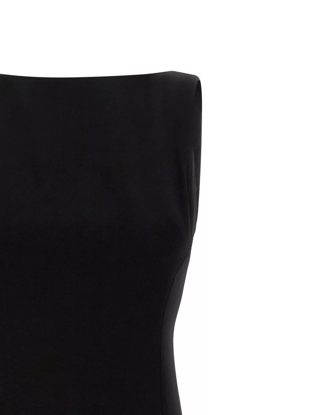 Pinko Midi Dress With Ruffle Detail And Fitted Silhouette In Black