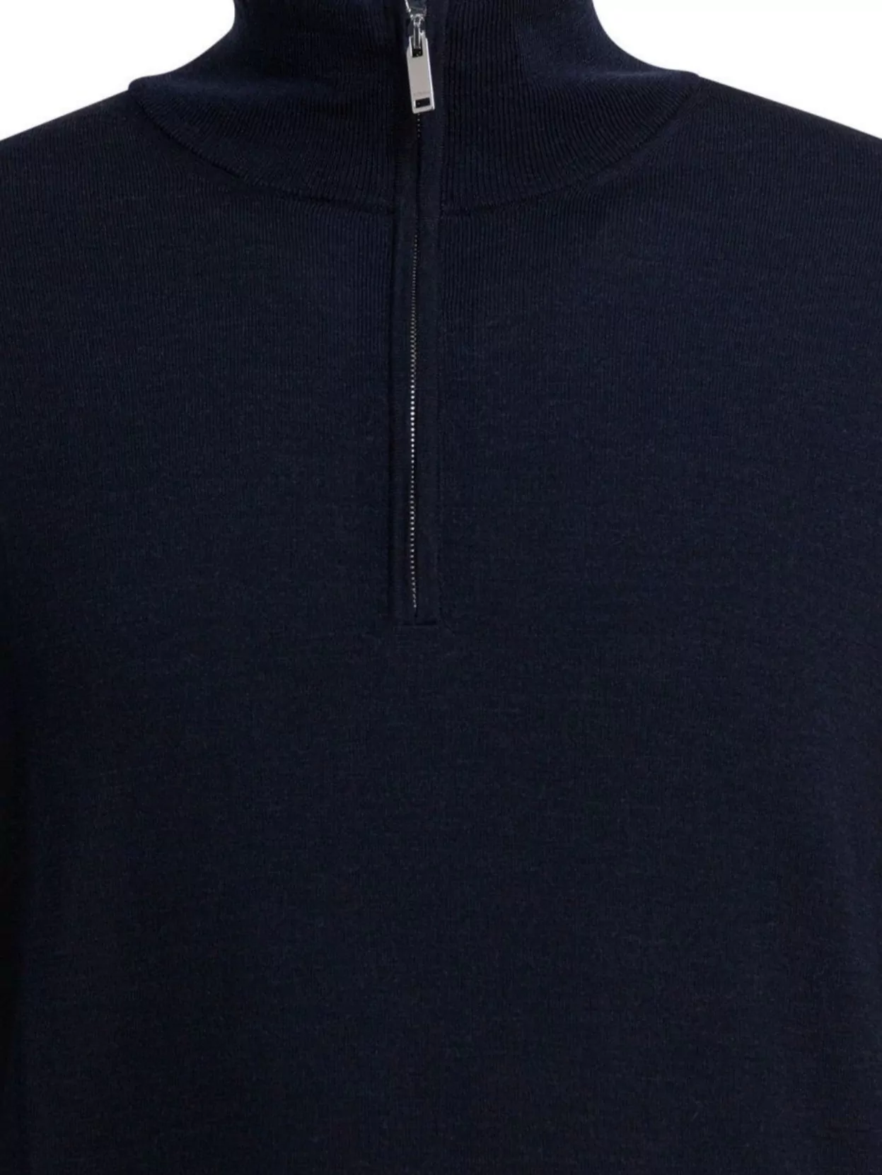 Zanone High Collar Knitwear With Ribbed Cuffs And Hem