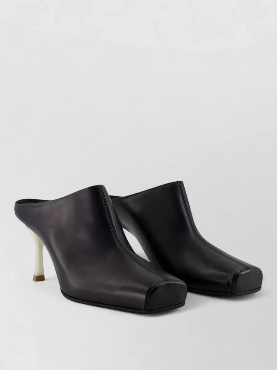 Mm6 Maison Margiela leather square-toe mules