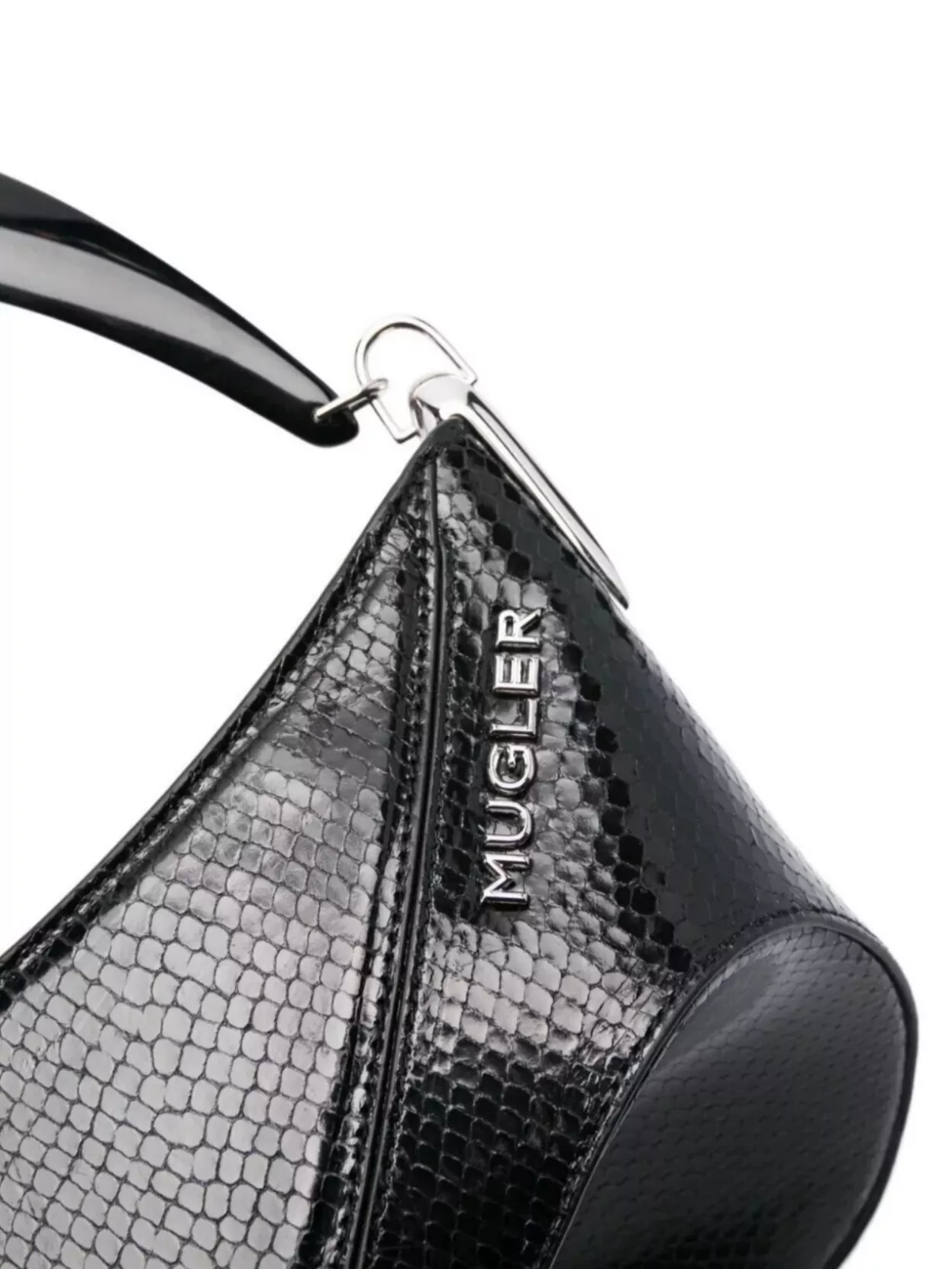 Mugler Curved Handle Structured Shape Textured Surface