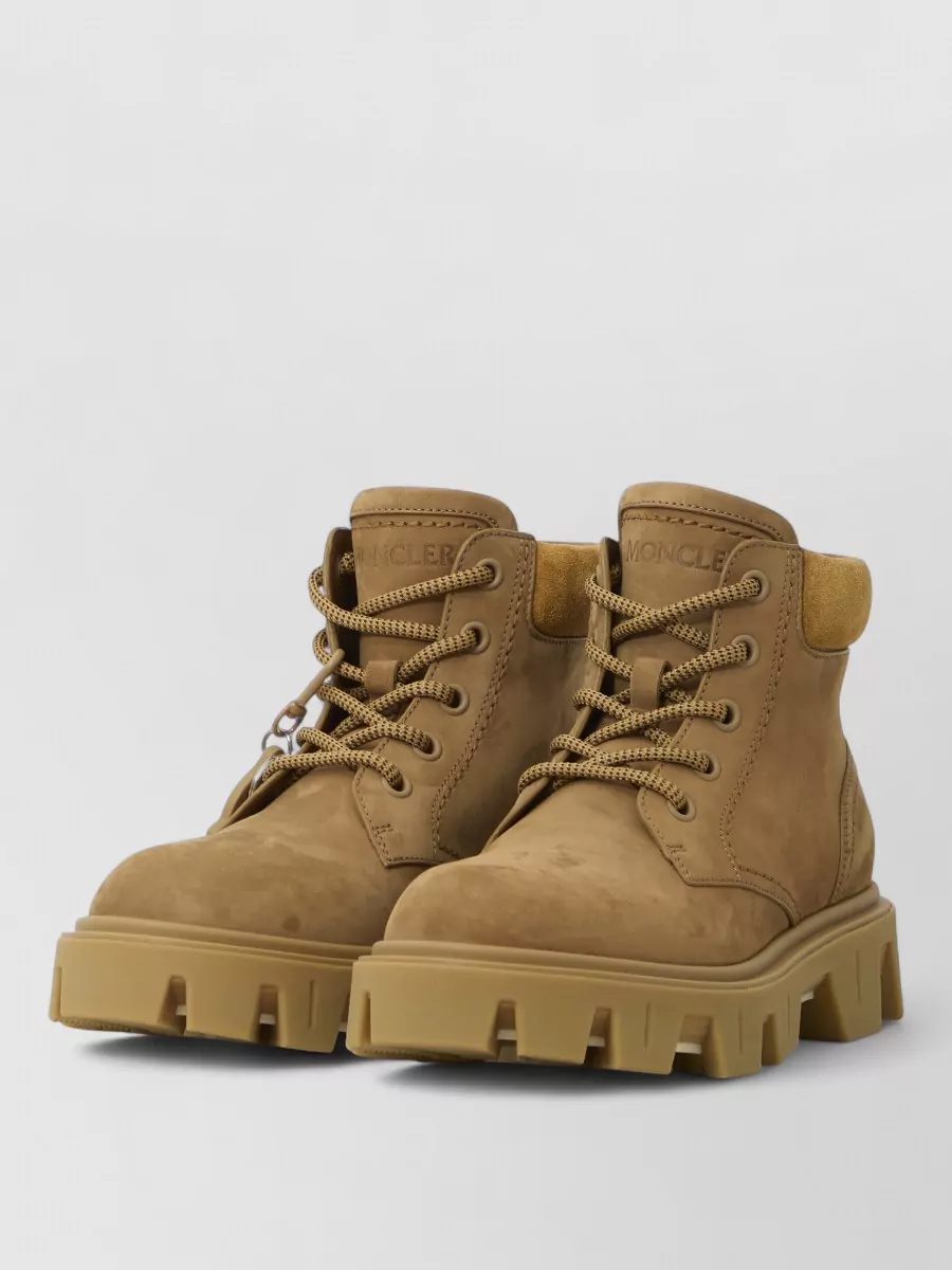 Moncler City Peak Nubuck Suede Ankle Boots