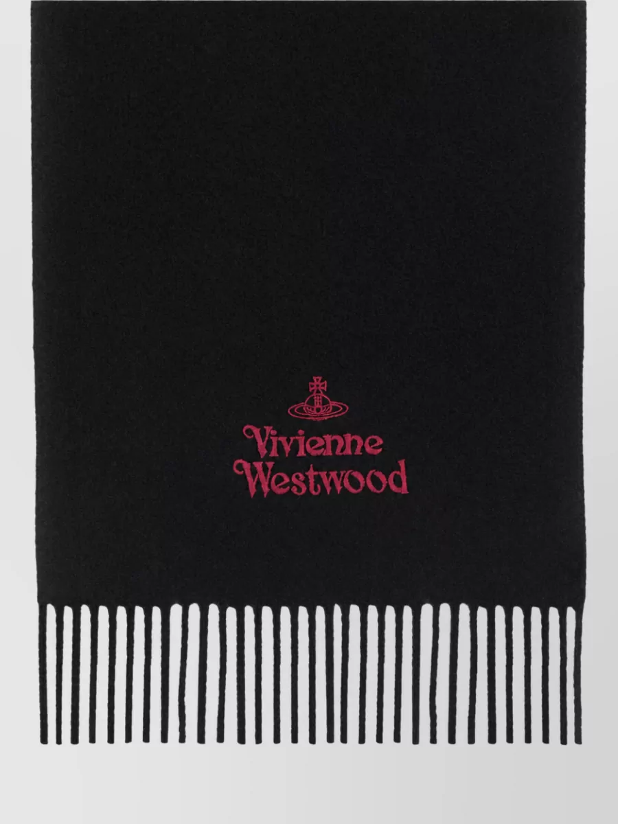 Vivienne Westwood logo wool scarf