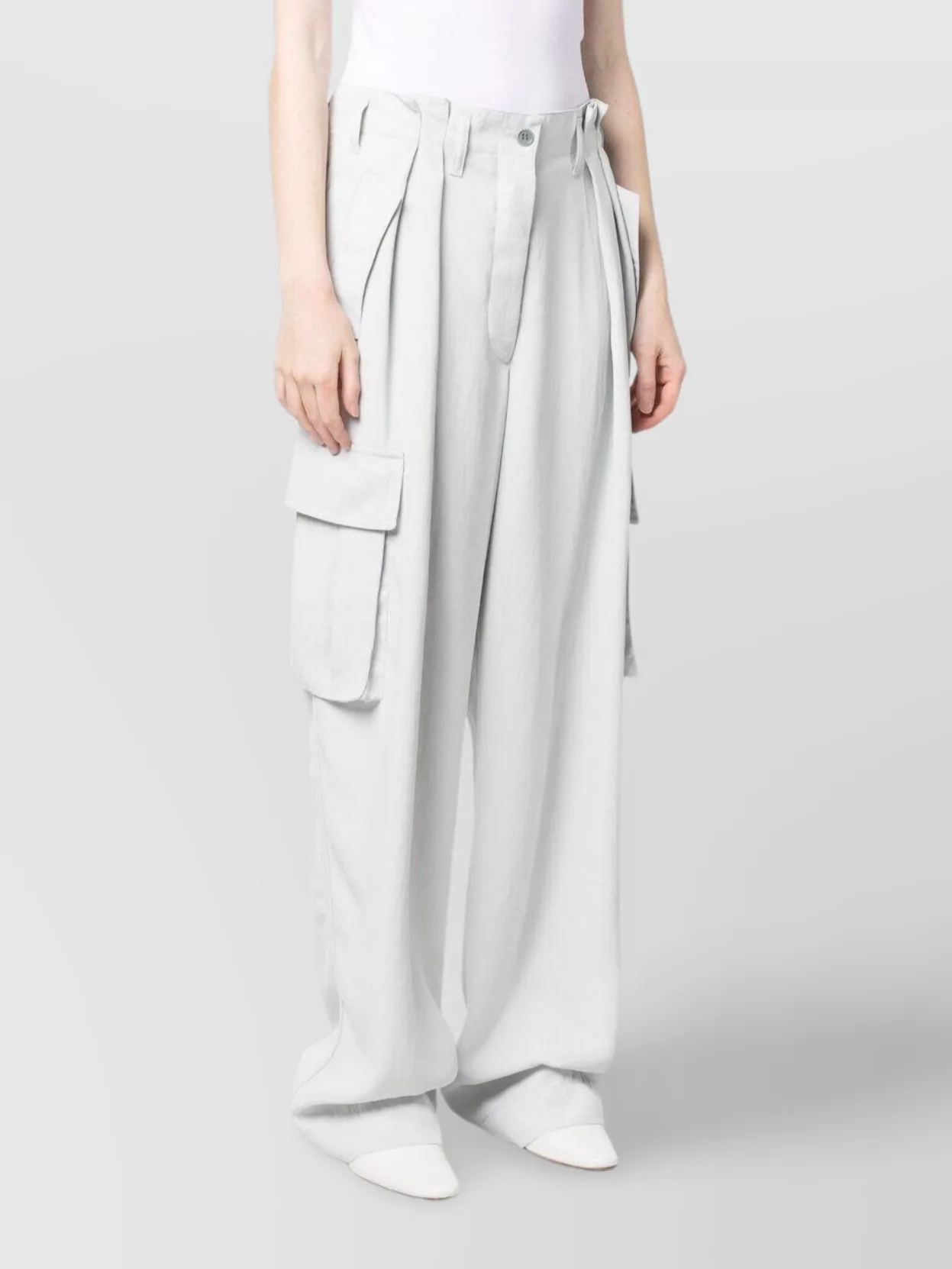 Dries Van Noten Wide Leg Cargo Trousers And Pockets