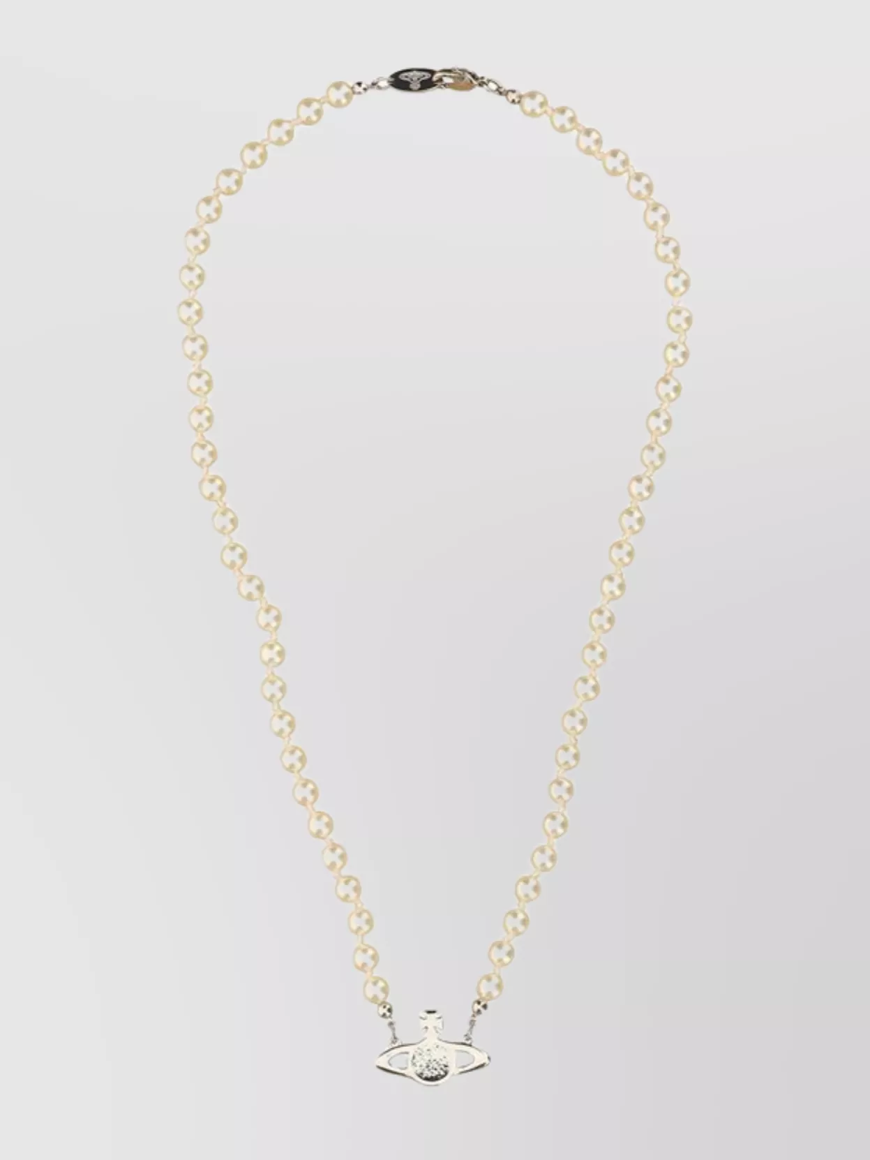 Vivienne Westwood Silver-Plated Orb Pendant Pearl Necklace