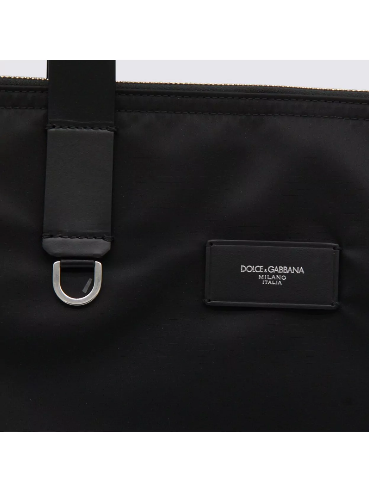 Dolce & Gabbana Structured Tote Bag With Metal Hardware And Top Handles In Black