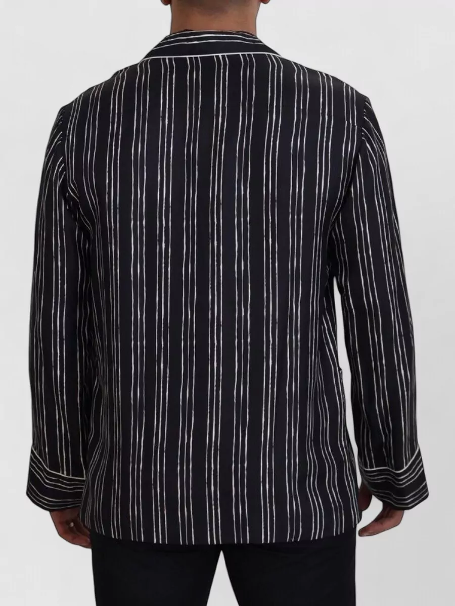 Dolce&Gabbana Silk Striped Single-Breasted Blazer