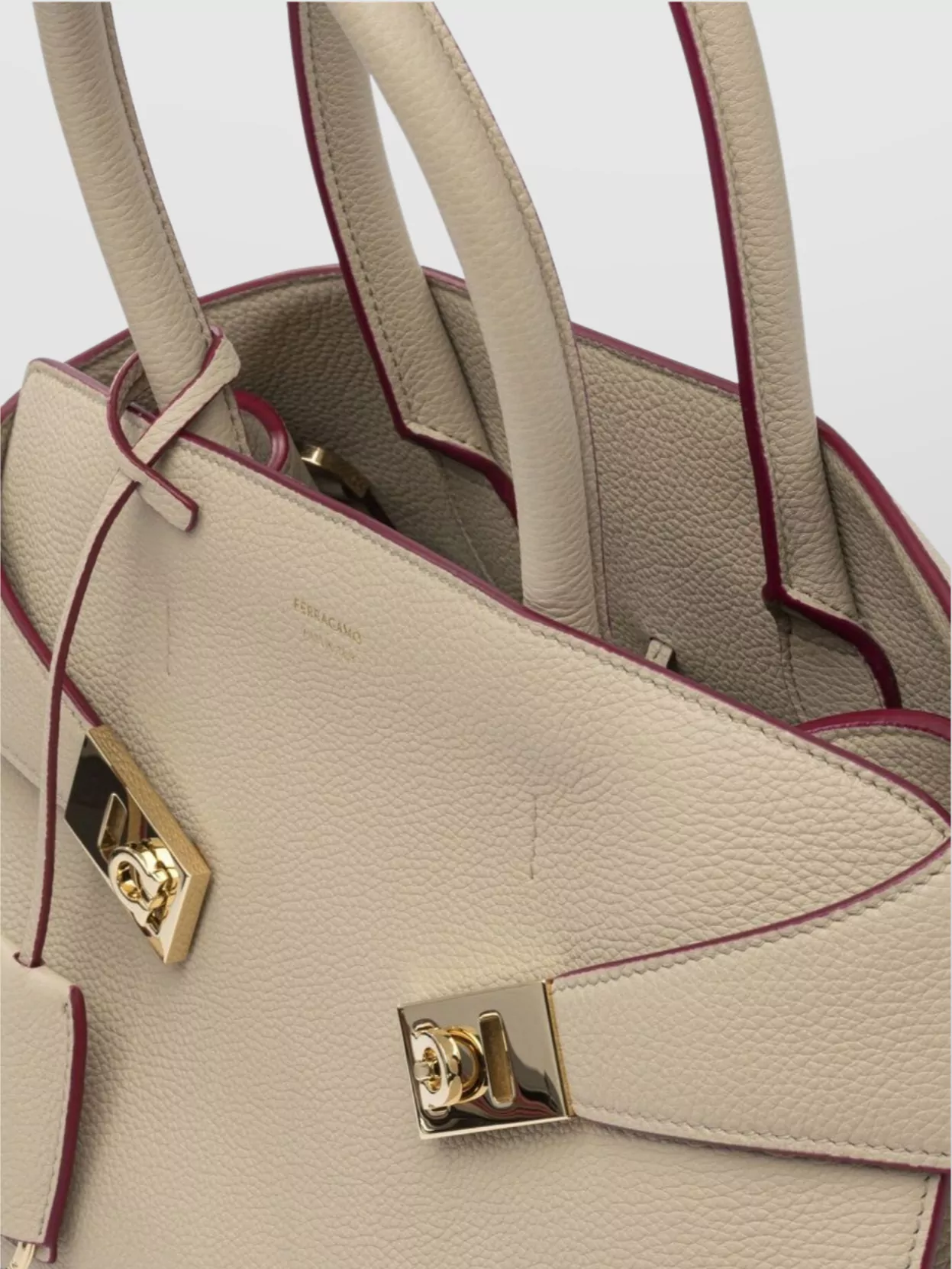 Ferragamo Structured Top Handle Shoulder Bag