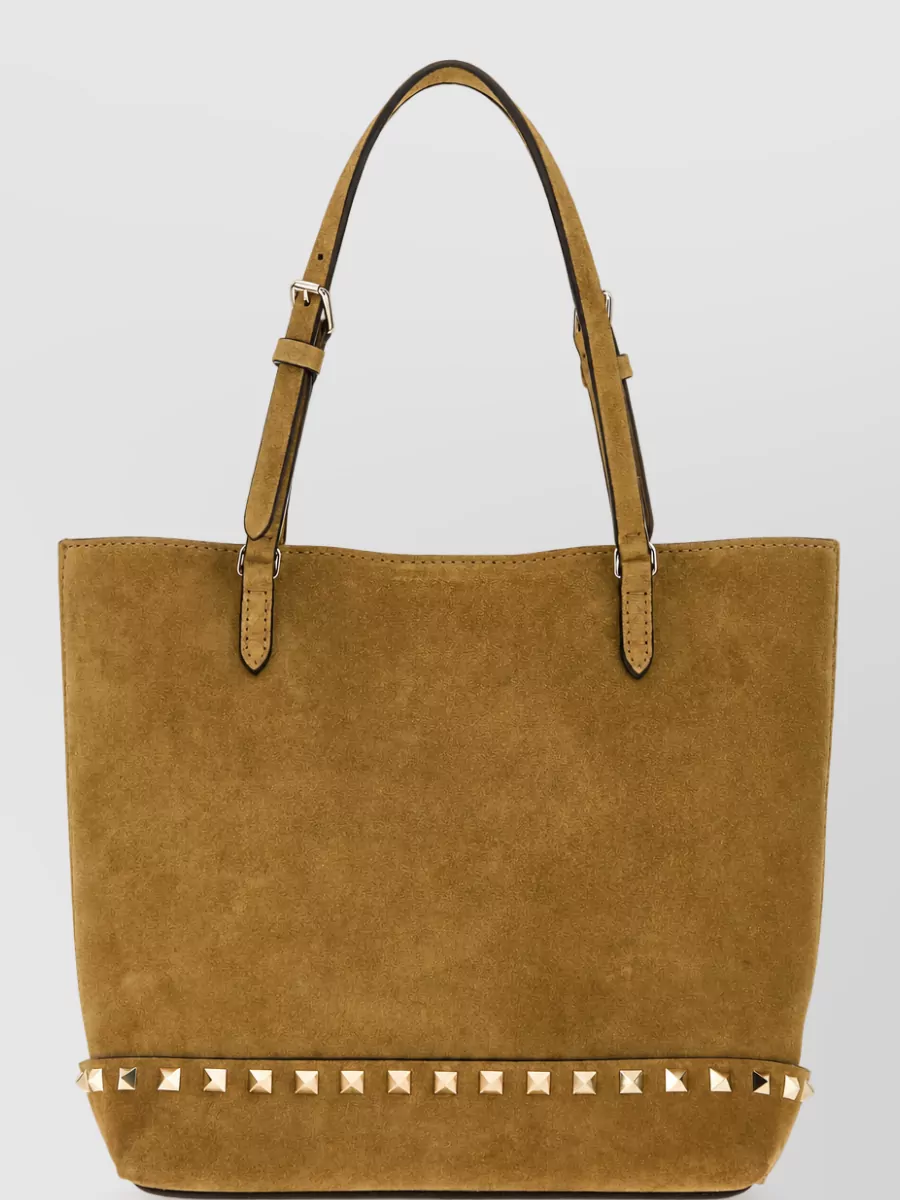 Valentino Garavani Small Suede Leather Tote Bag