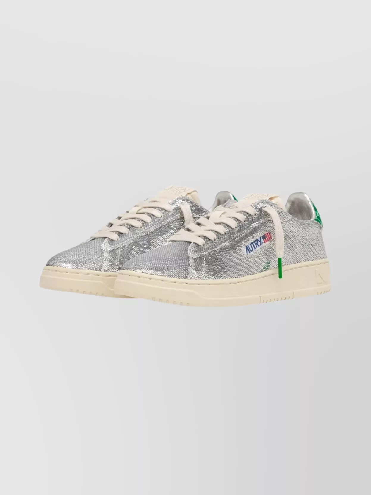Autry Dallas Low Sneakers Featuring Crystals In Metallic