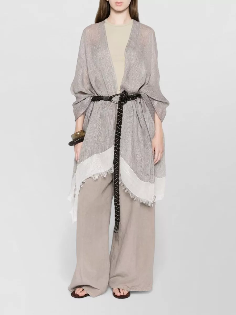 Fabiana Filippi Fringed Linen Poncho