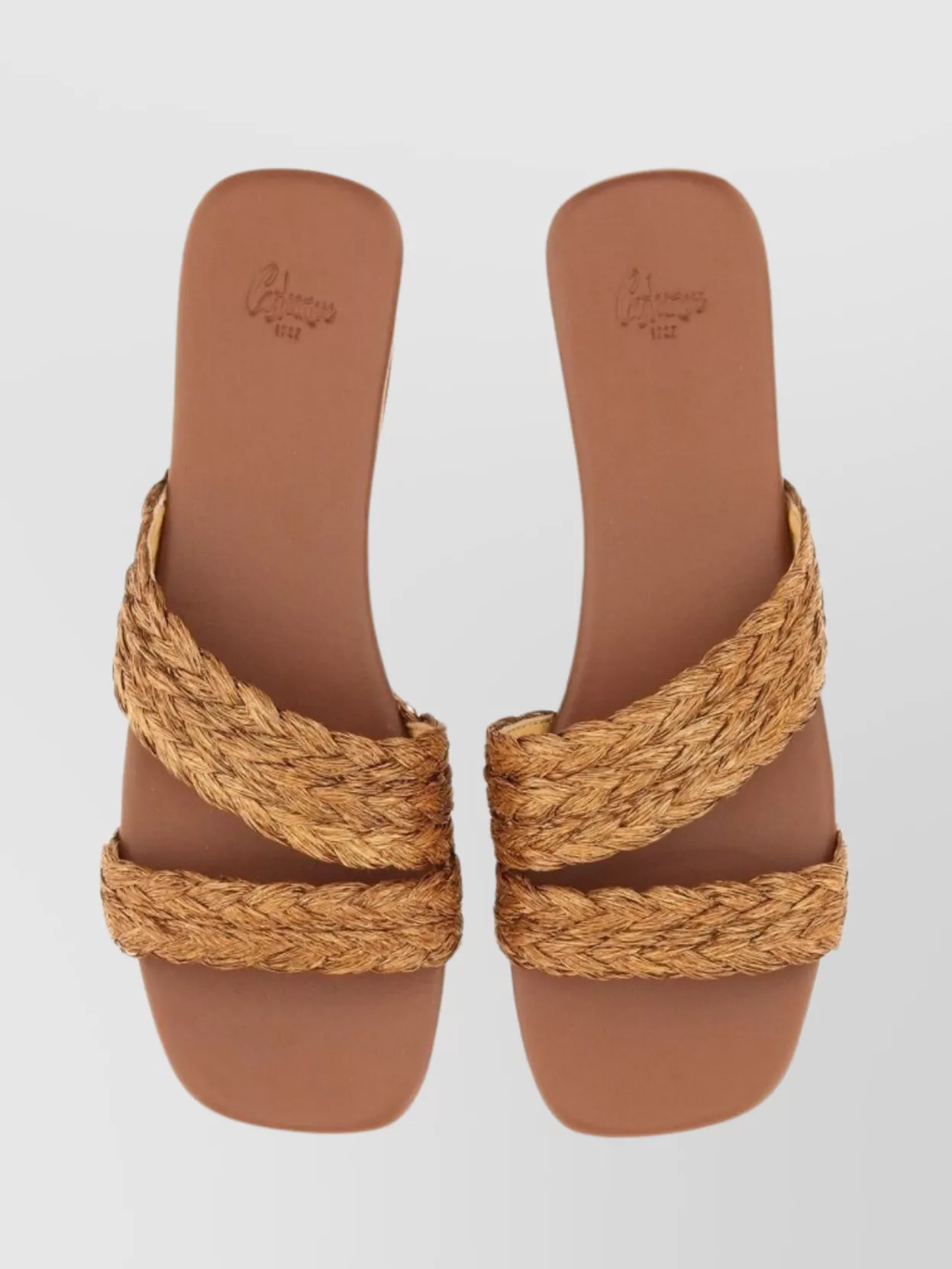 Shop Castaã±er Braided Flat Sole Open Toe Sandals
