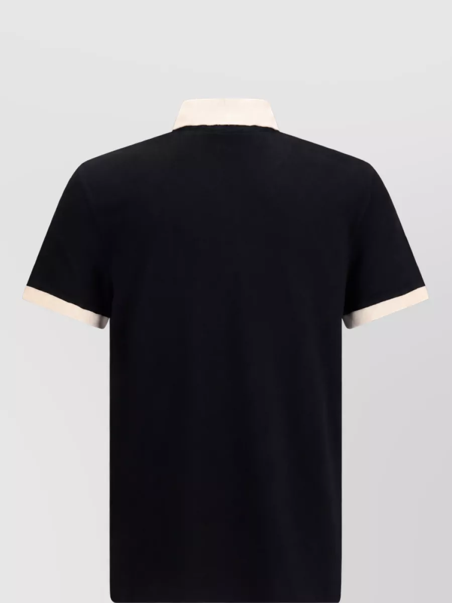 Valentino Cotton Contrast Trim Polo Shirt