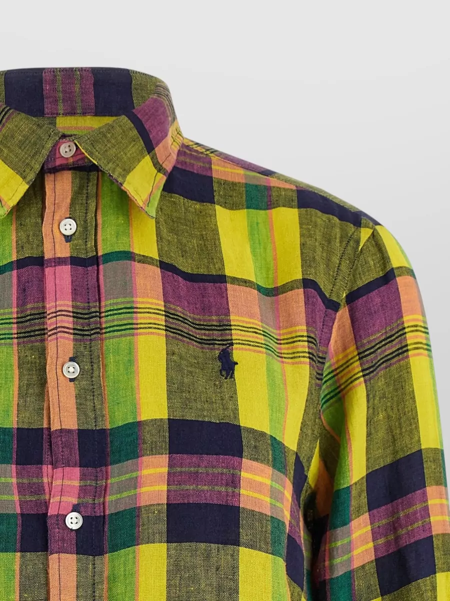 Polo Ralph Lauren Checked Linen Long-Sleeve Shirt