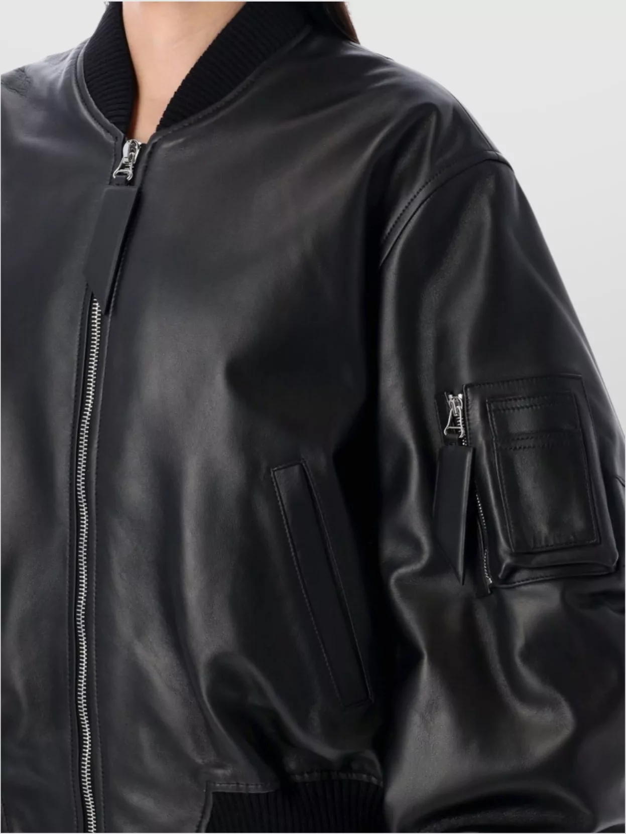 The Attico Anja Bomber Front Pockets