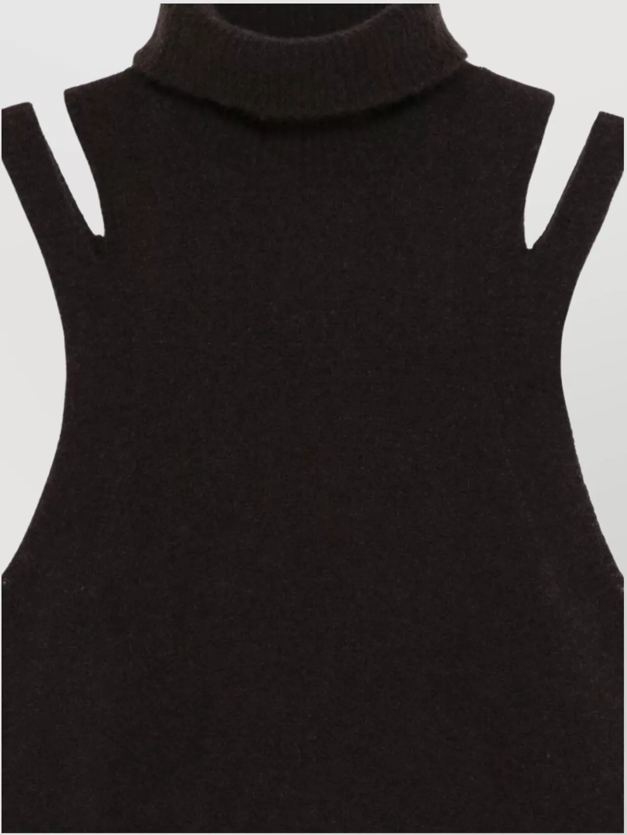 Roberto Collina Cashmere Silk Turtleneck Sleeveless Top