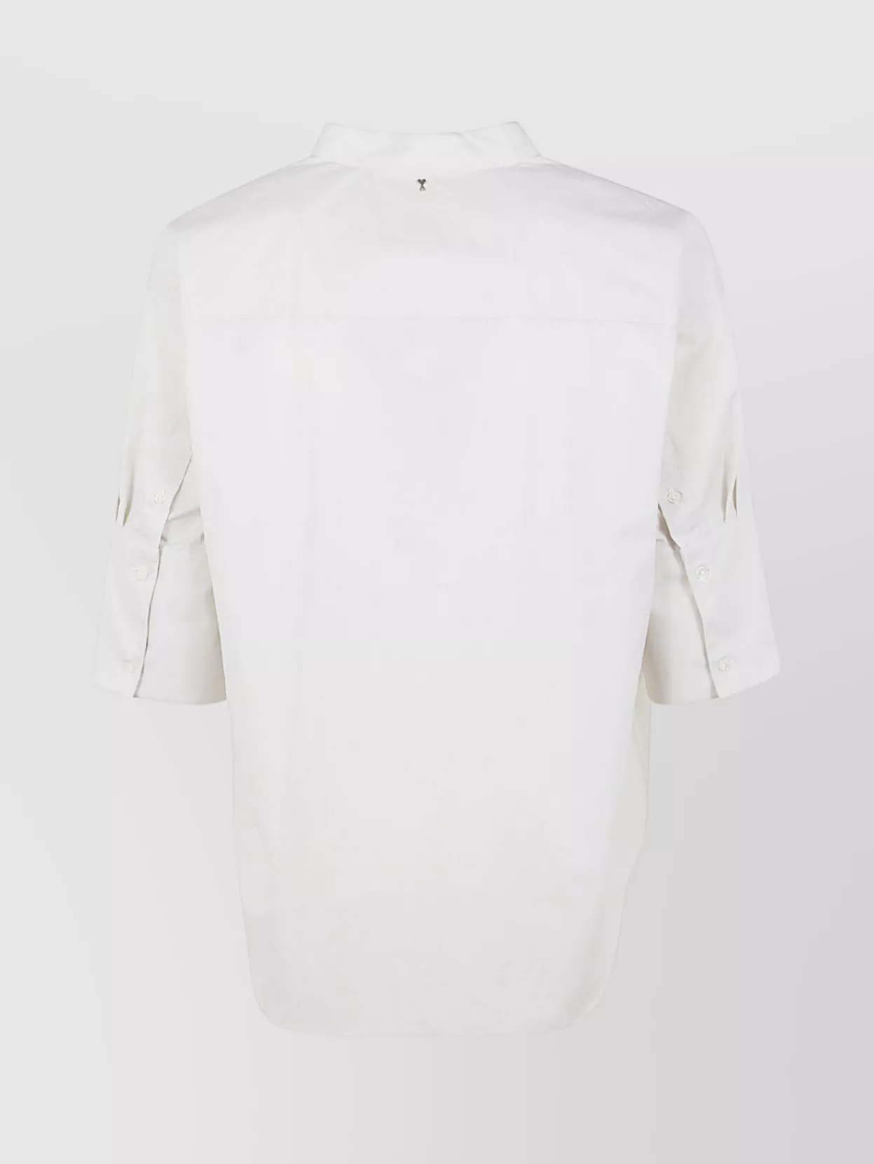 Ami Paris Shirt Mandarin Collar Buttoned Cuffs