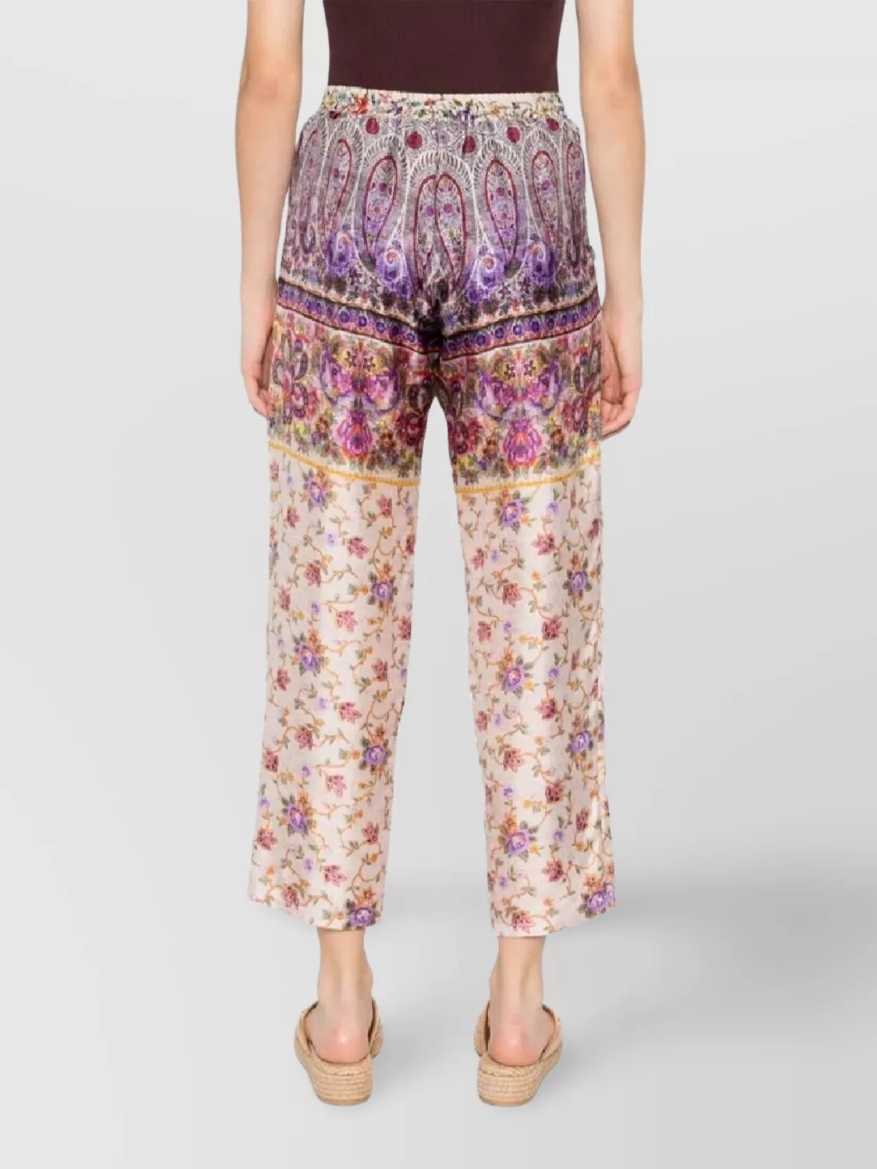 Pierre Louise Mascia Aloe Trousers With Floral And Paisley Patterns