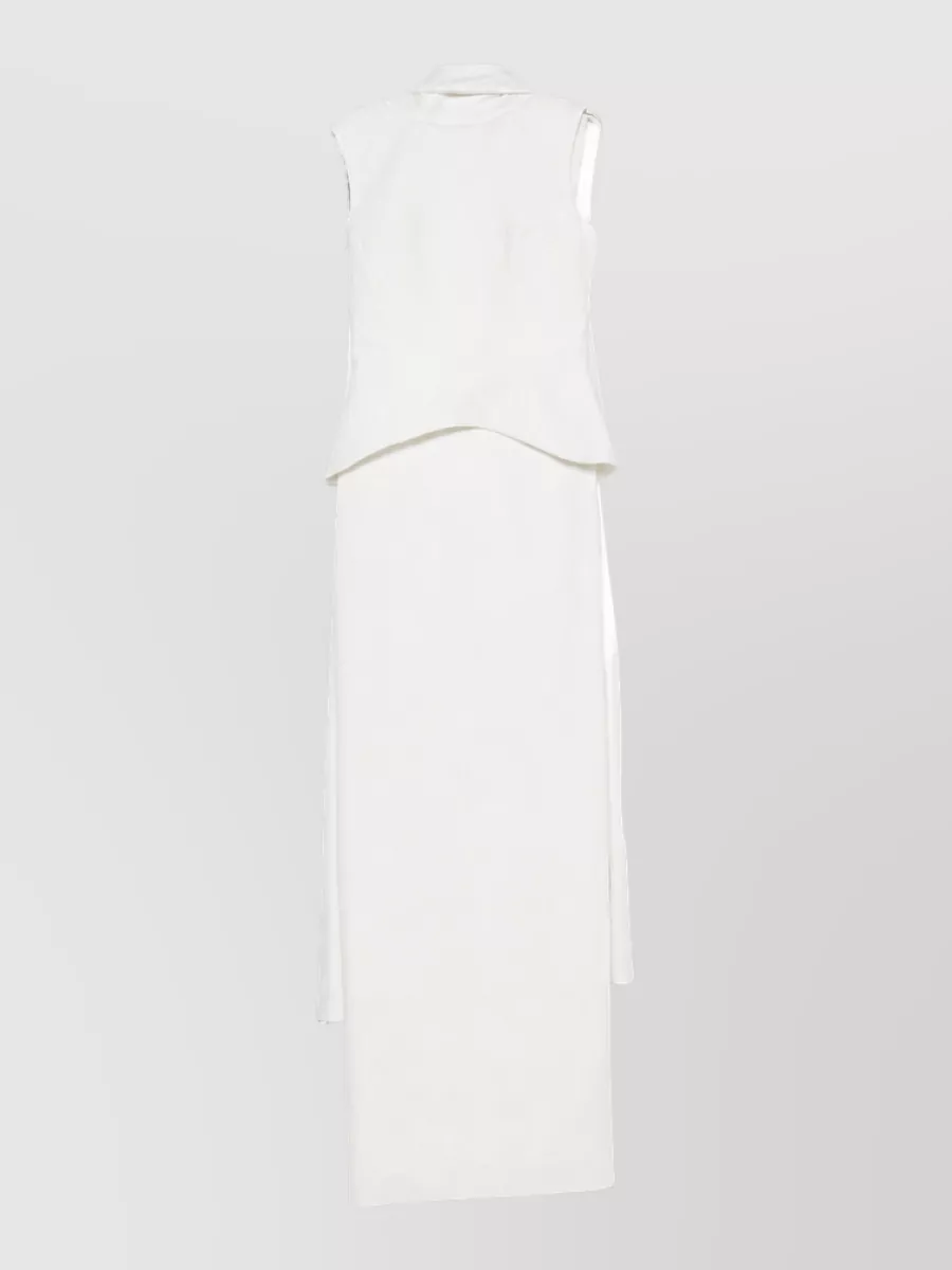 Solace London Sleeveless High Neck Draped Maxi Dress