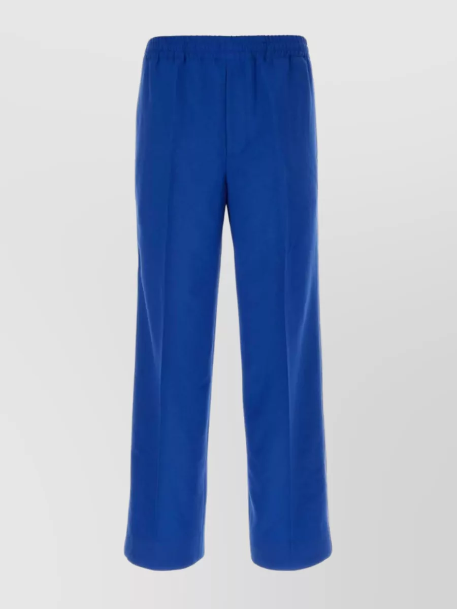 Shop Gucci Modern Wool Blend Trousers In Blue