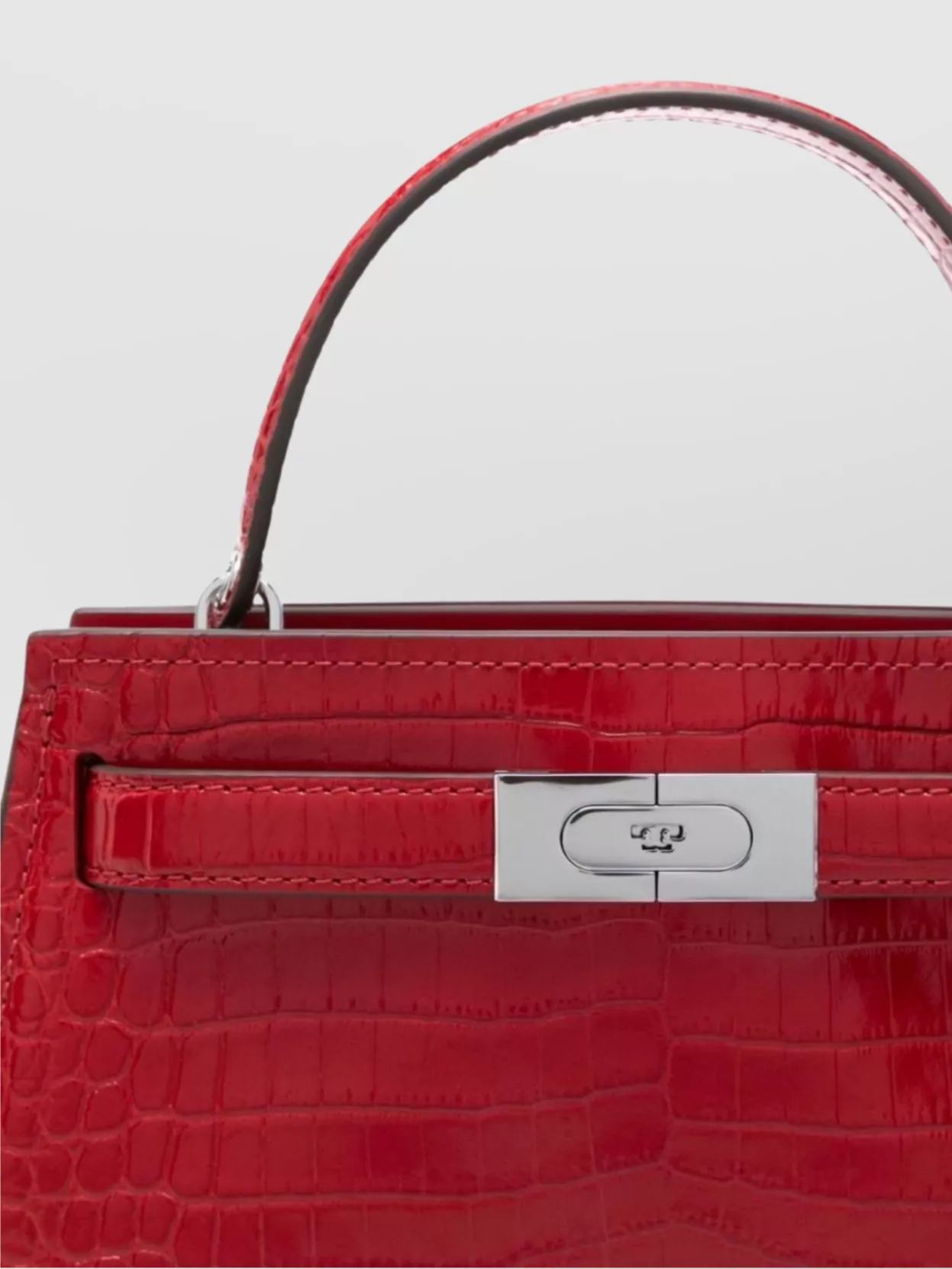 Tory Burch Small Leather Shoulder Bag Crocodile Effect