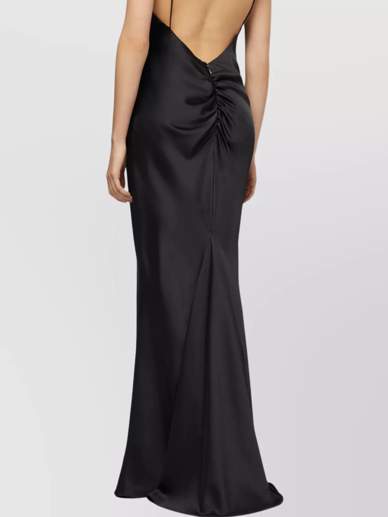 The Andamane Slip Dress With Low Cut Back In Black