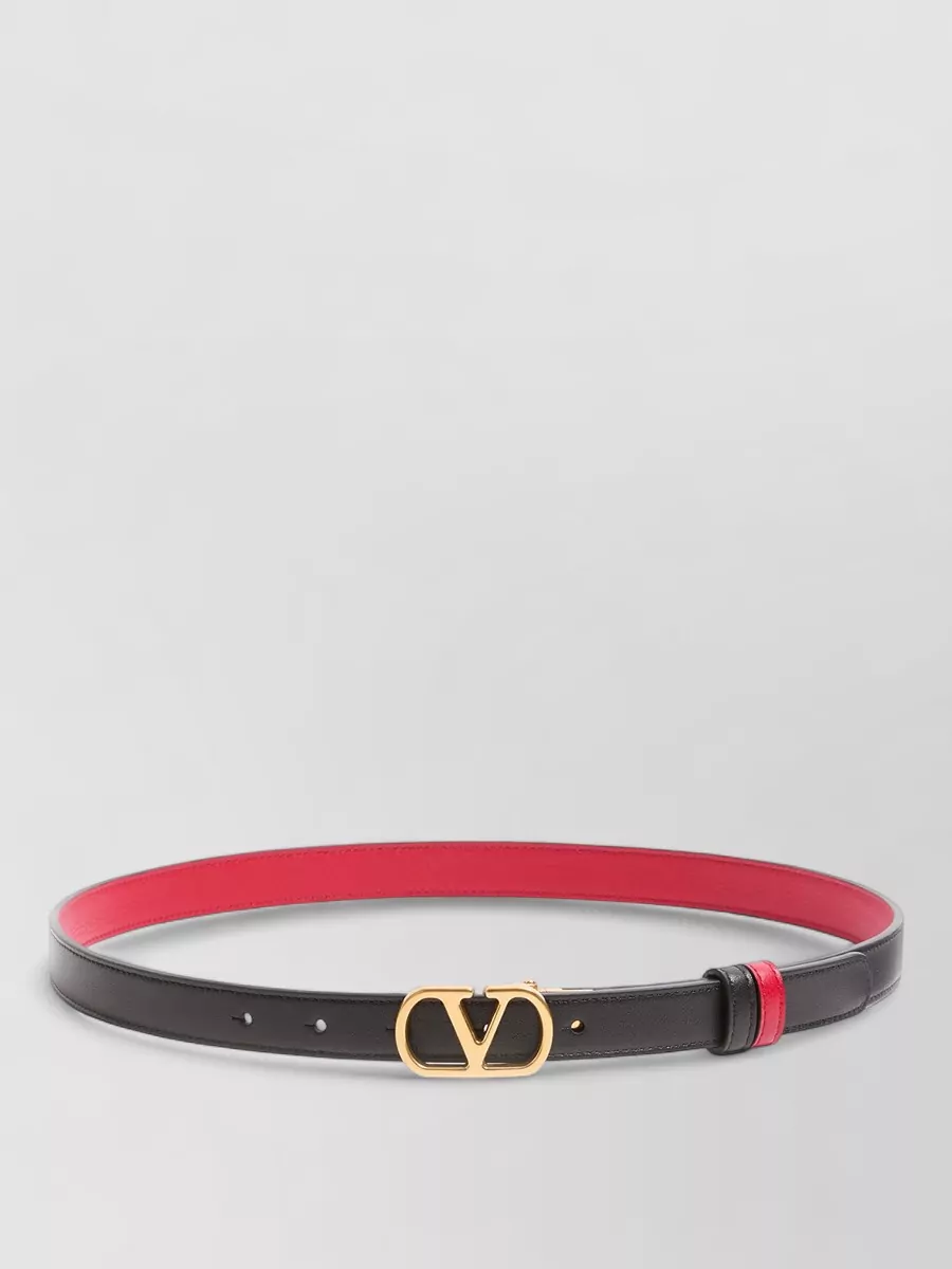 Valentino Garavani calfskin leather reversible belt