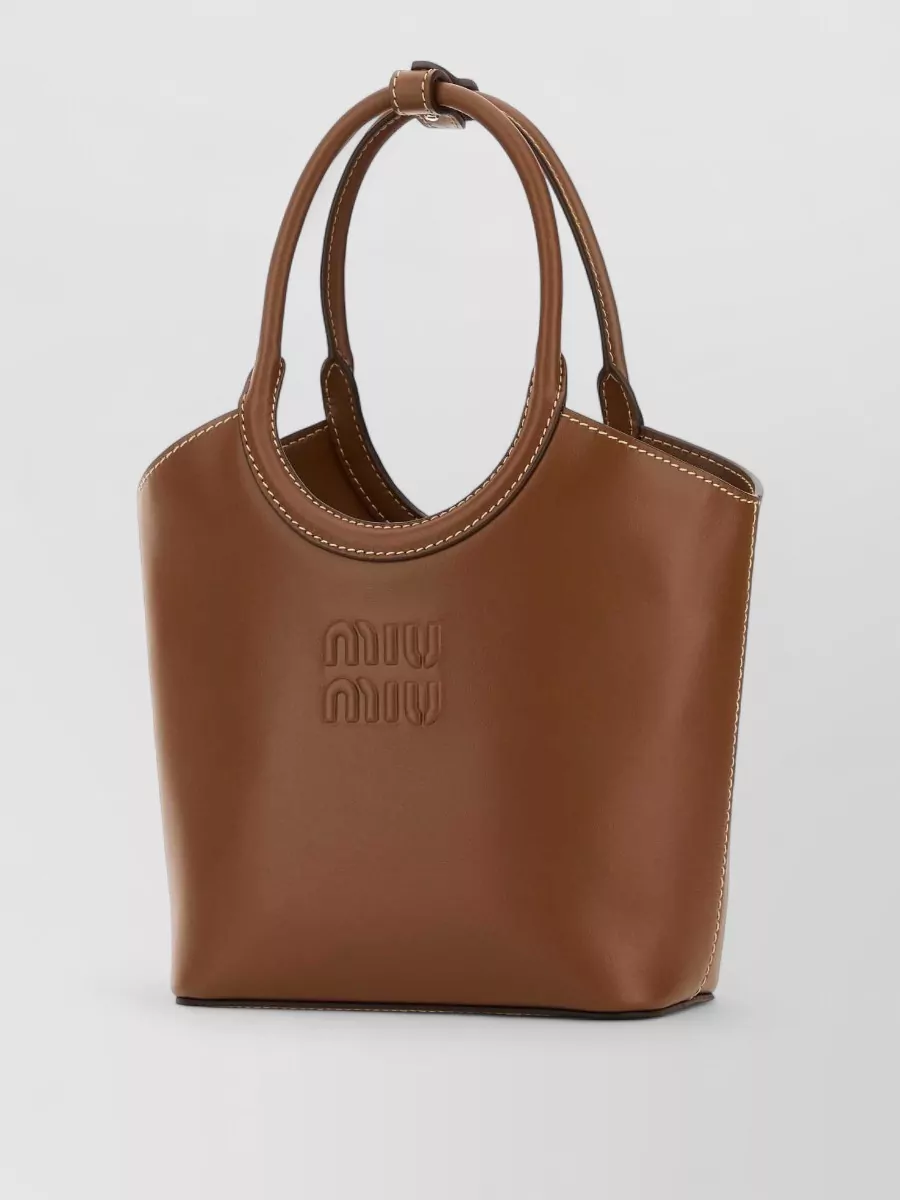Miu Miu Ivy Leather Tote Bag