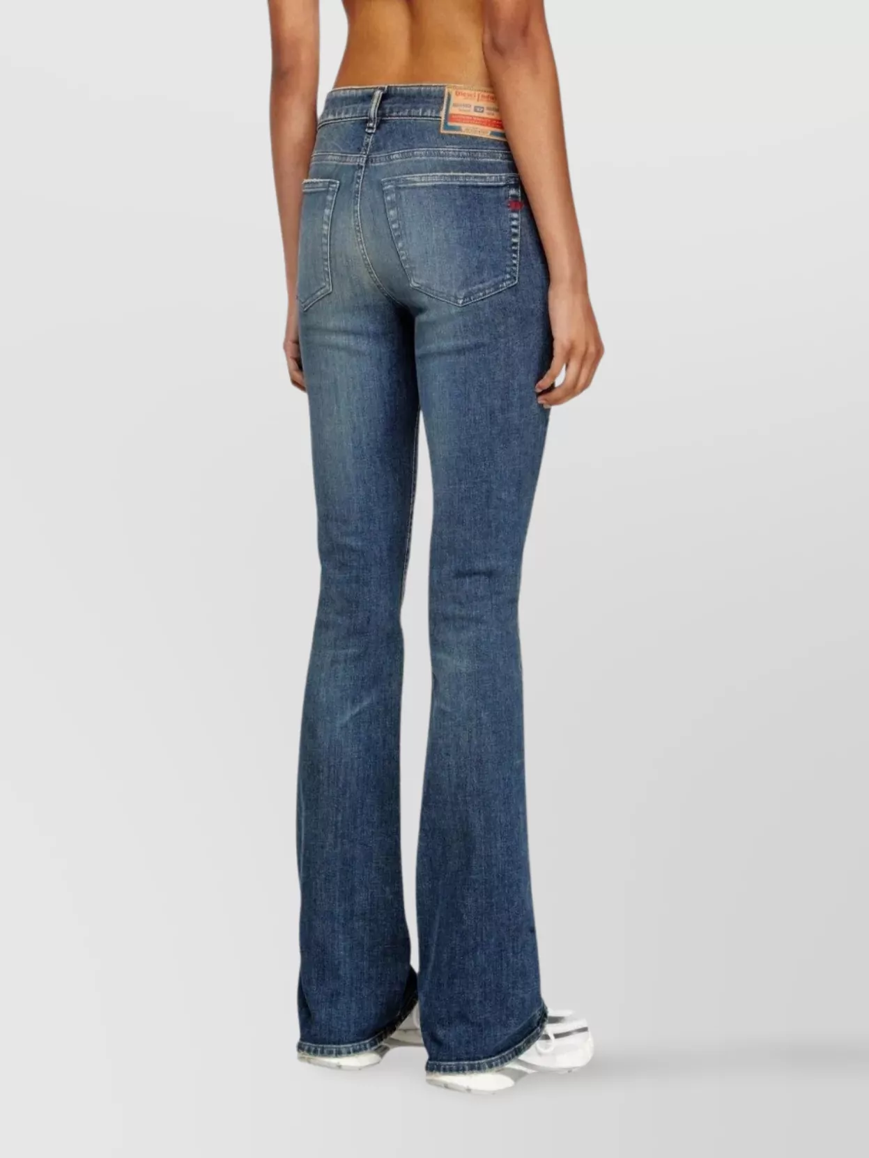 Diesel Casual Cotton Blend Trousers With Five-Pocket Design