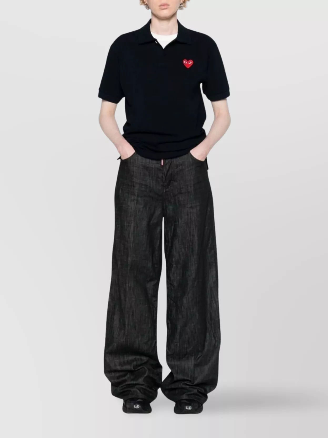 Comme Des Garçons Cotton Logo Polo Shirt